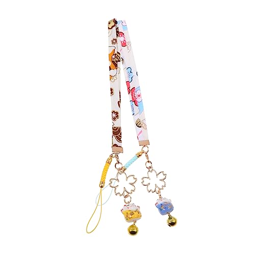 VALICLUD Handyanhänger Auto Bling Kette Glückskatze Hängende Seil Lanyards Mobile Hanging Strap Japanische Maneki Glücksanhänger Charms Ring Halter Tasche Hängende Dekorationen Zinklegierung, blau, von VALICLUD