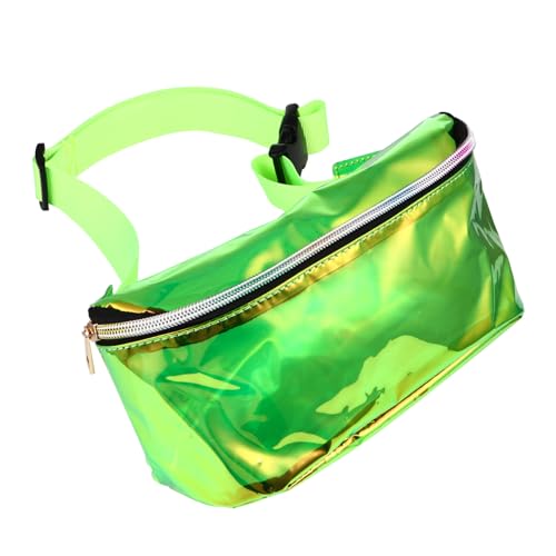 Grüne Pvc-glitzer-gürteltasche Für Damen Umhängetasche Make-up-tasche Mit Großem Fassungsvermögen von VALICLUD