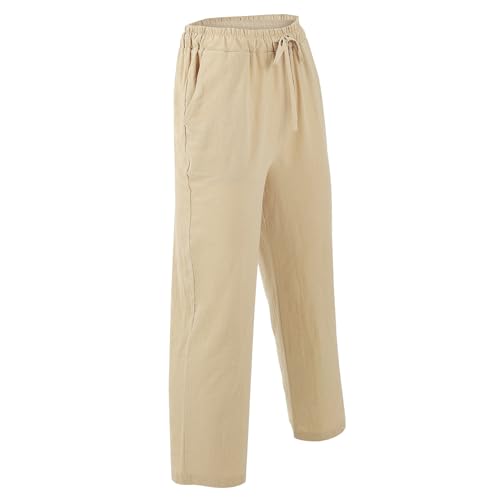 VALICLUD Lässige Wanderjogger Freizeithose Mit Weitem Bein Sommerhose Freizeithosen Jogginghose Strandhose Damenhose Mit Taschen Lounge-Hosen Für Damen Joggerhose Lockere Elasthan von VALICLUD