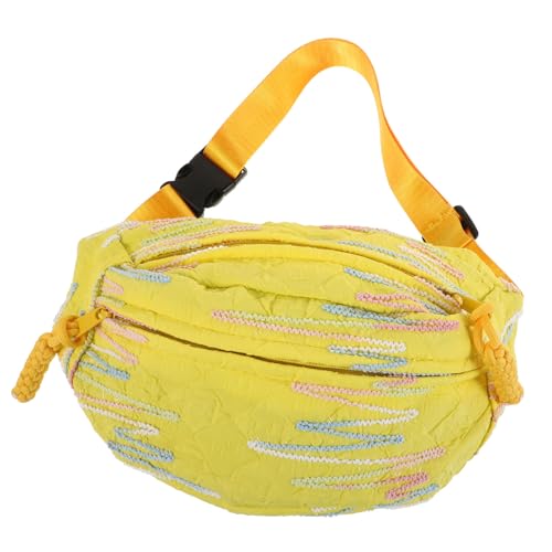 VALICLUD Reise-umhängetasche Brieftasche Mini-Schultertasche Für Männer Mini-gürteltasche Bauchtasche Mit Verstellbarem Riemen Jogging Gürteltasche Reisetasche Für Herren Polyester Yellow von VALICLUD