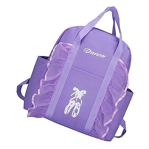 VALICLUD Tanz Rucksack Mädchen Schultasche für Kinder Rucksack für Jungen Kinderrucksäcke Kinderrucksack School Bag schul Tasche Rucksack für Balletttanz Tanzrucksack Oxford-Stoff Violett von VALICLUD