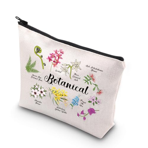 VAMSII Kosmetiktasche für Blumenliebhaber, Botanische Blumen, Geschenk, Pflanzenliebhaber, Geschenk für Pflanzenliebhaber, Kulturbeutel, Botanisch von VAMSII