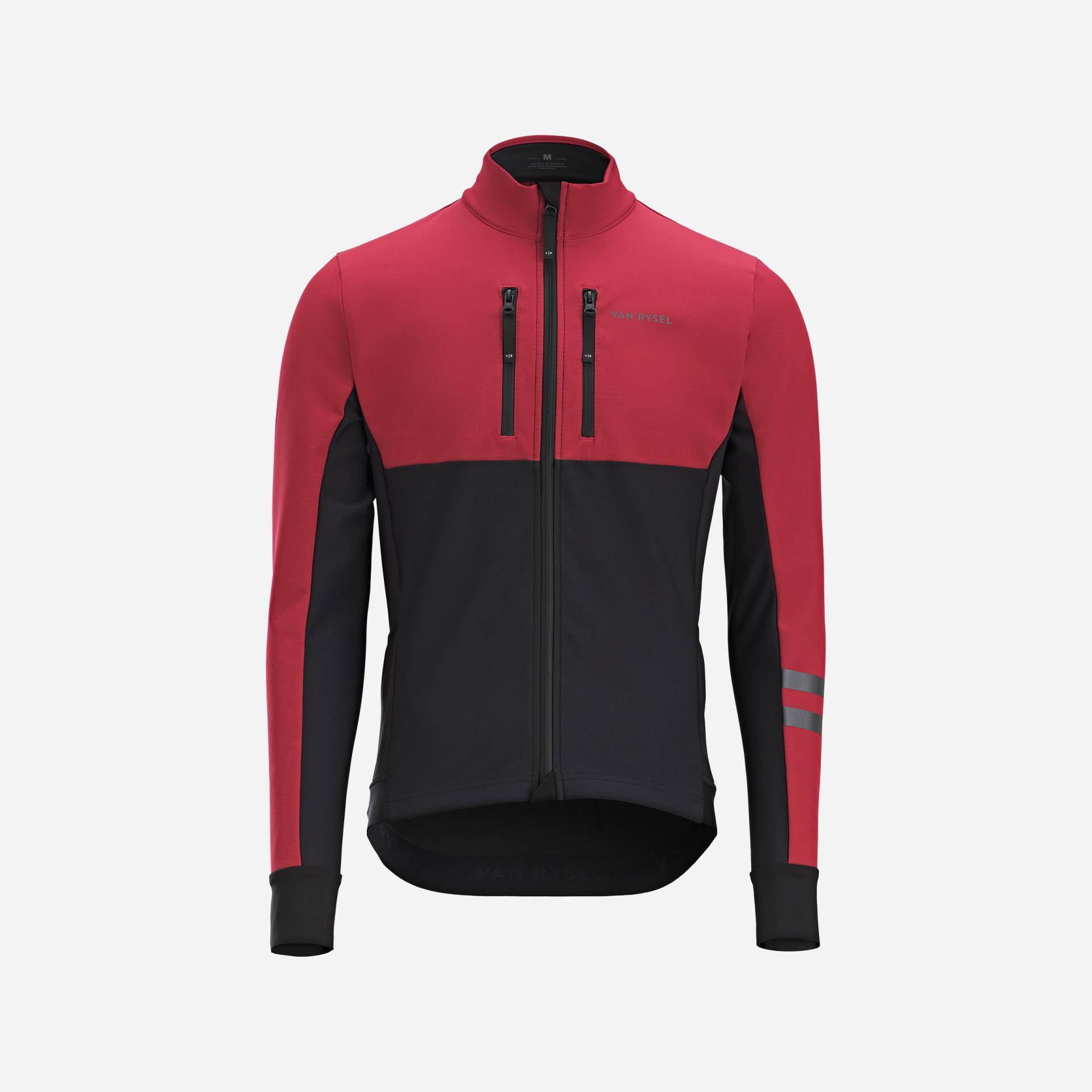 Fahrrad Winterjacke Herren Rennrad - Endurance schwarz/dunkelrot von VAN RYSEL