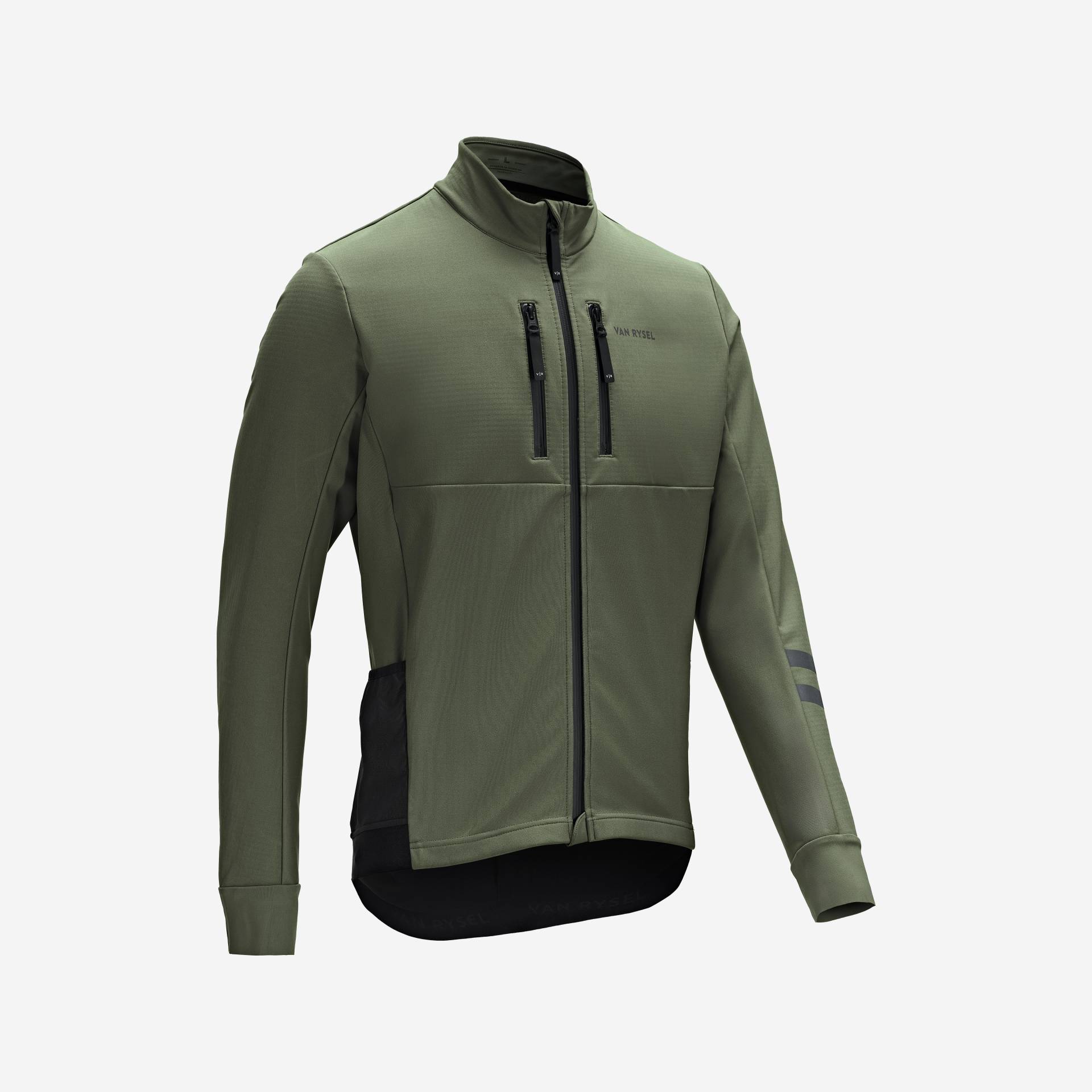 Fahrrad Winterjacke Rennrad Endurance Herren schwarz/grün von VAN RYSEL