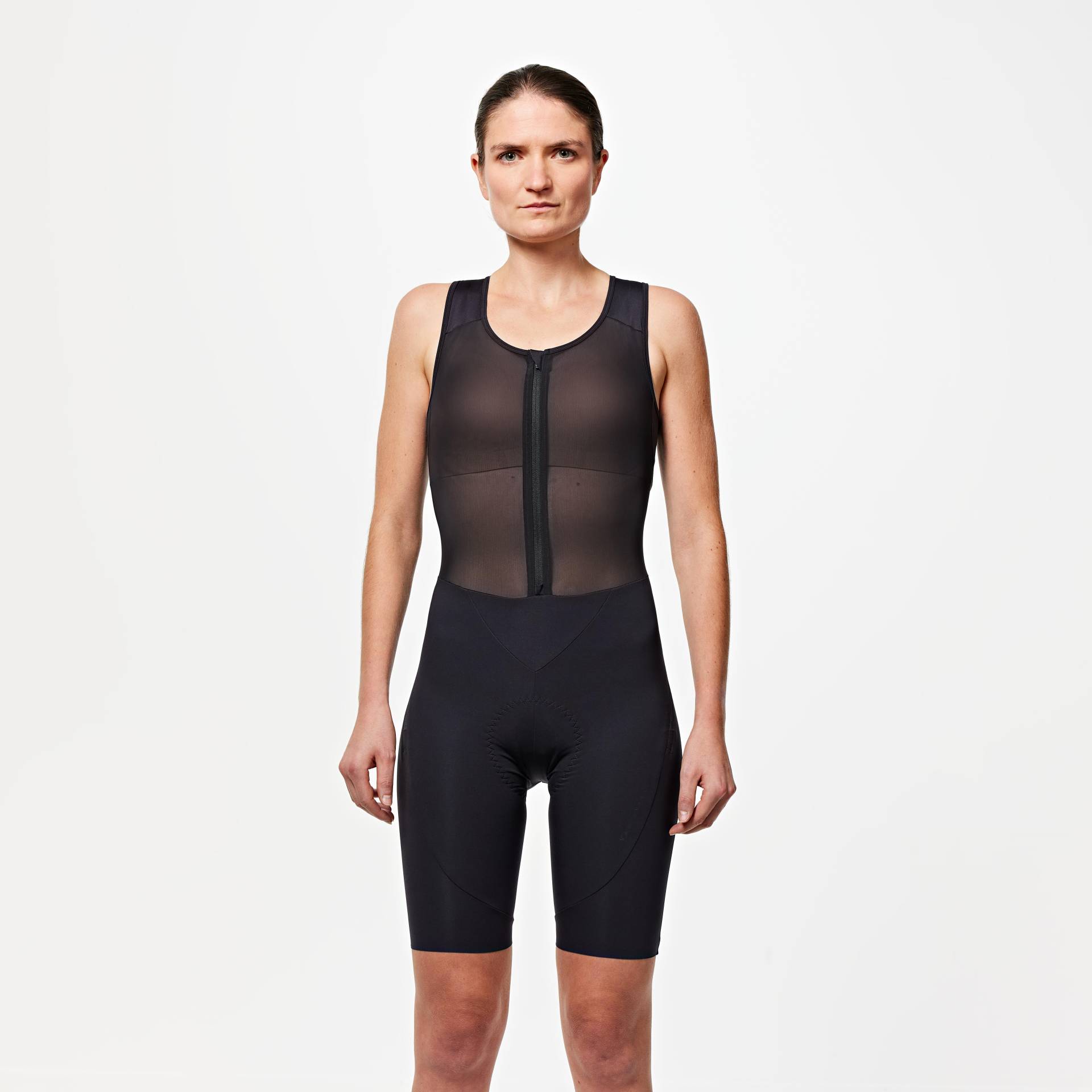 Radhose Rennrad kurz mit Trägern Quick Zip Damen Schwarz Radhose Rennrad kurz mit Trägern Quick Zip Damen Schwarz von VAN RYSEL
