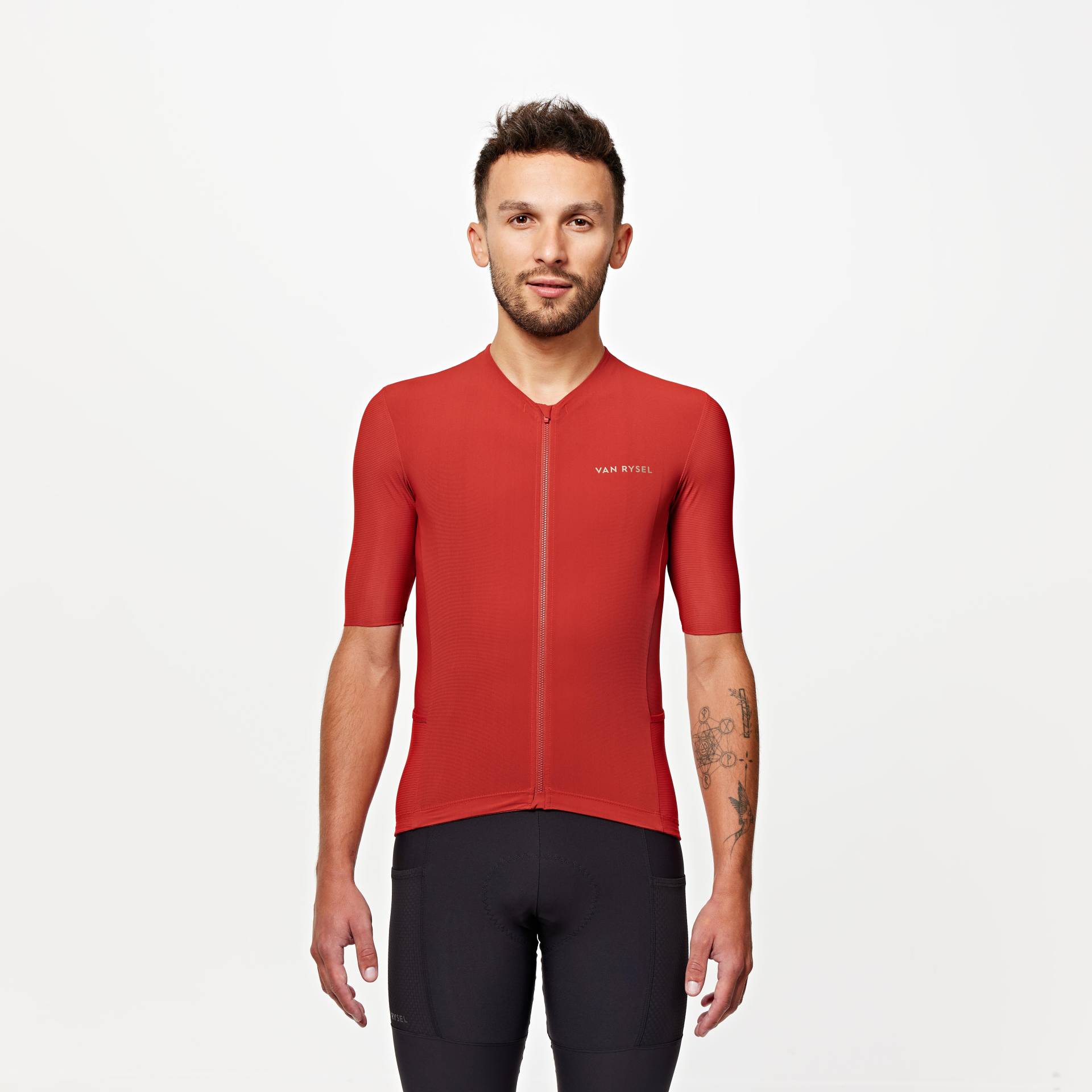 Radtrikot kurzarm Rennrad Sommer - Endurance Ultra 2 Herren rot von VAN RYSEL