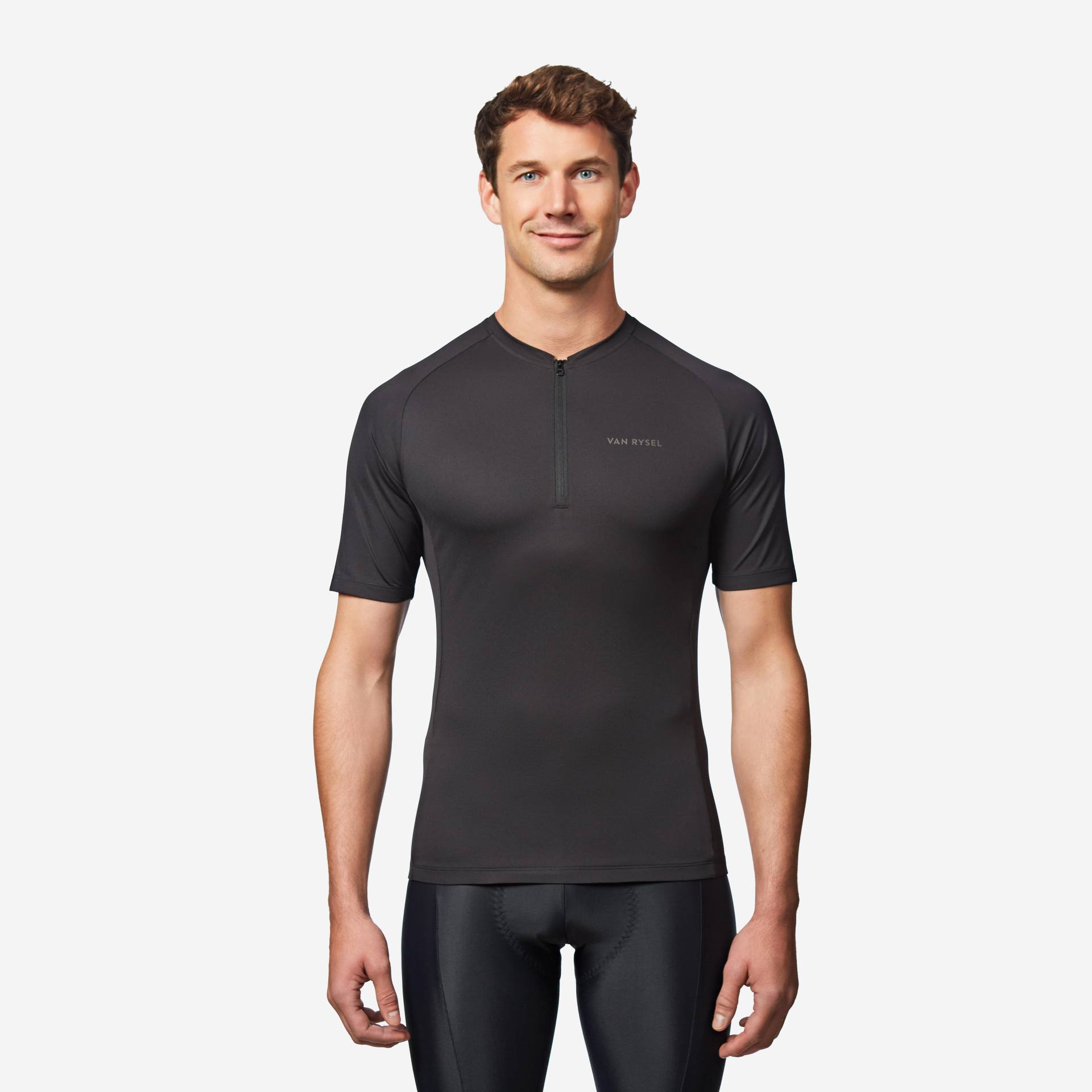 Radtrikot Rennrad kurzarm Herren Schwarz Radtrikot Rennrad kurzarm Herren Schwarz von VAN RYSEL