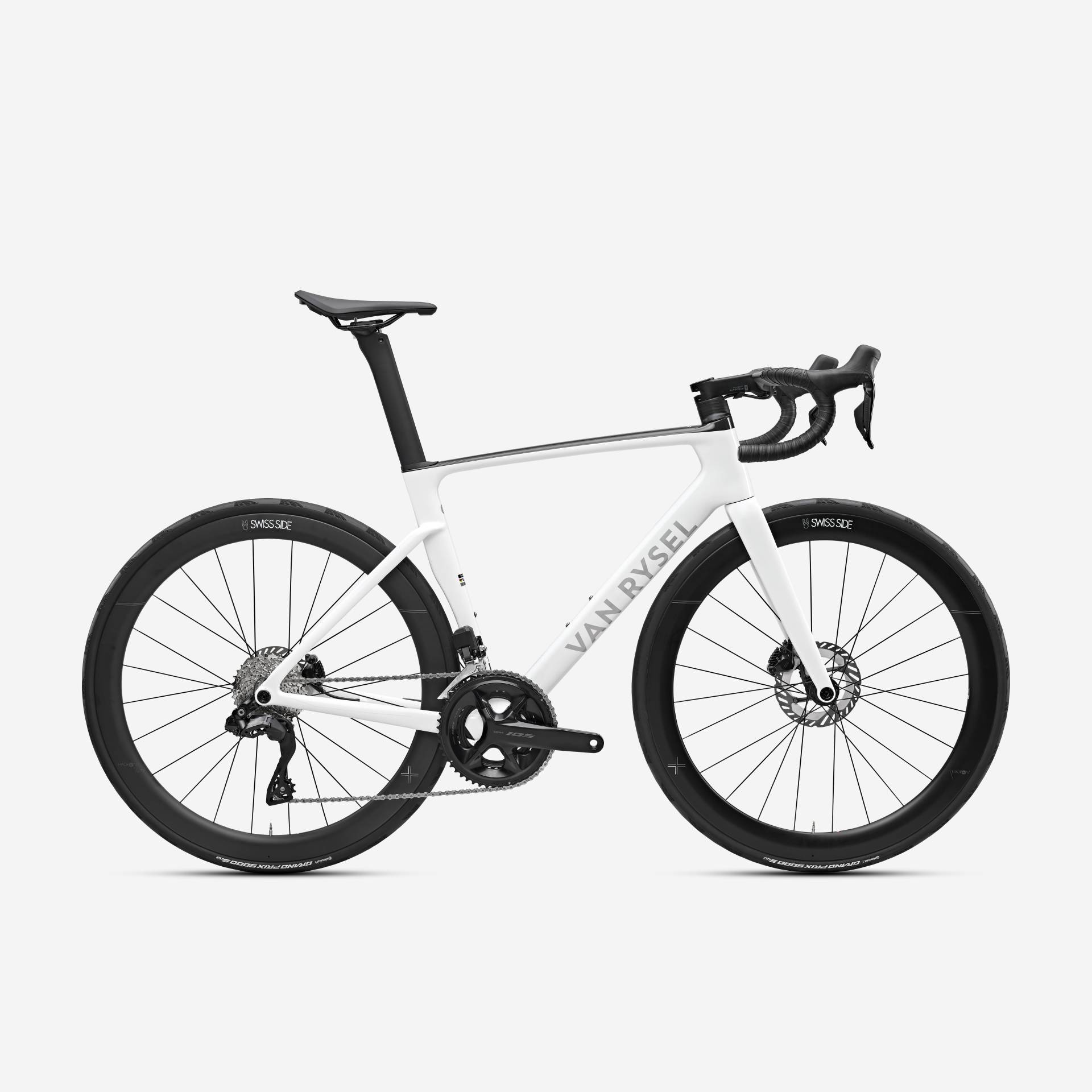 Rennrad 12 Gänge Powermeter RCR Pro Shimano 105 DI2 weiss von VAN RYSEL