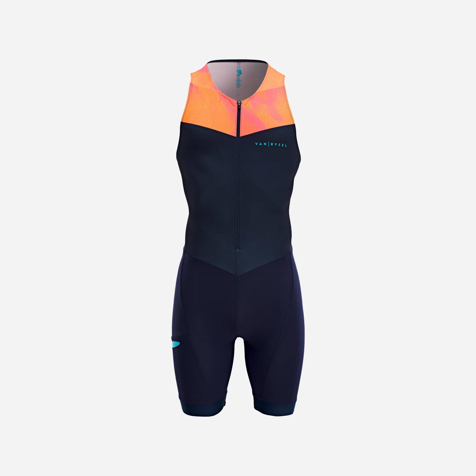 Triathlonanzug Herren – SD dunkelblau/orange Triathlonanzug Herren – SD dunkelblau/orange von VAN RYSEL