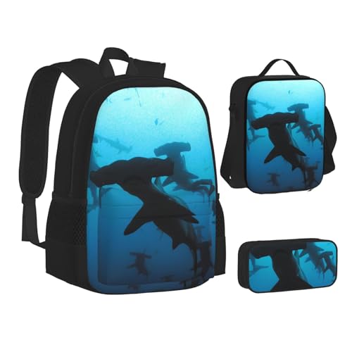 VANANI Schönes Rucksack-Set mit Lunchtasche und Federmäppchen in 3-in-1, große Kapazität Schultasche von VANANI