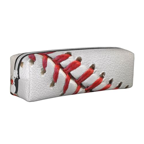 VANANI Sport Ball Baseball Tragbares Federmäppchen Multifunktionales Federmäppchen Federmäppchen für Teenager Reißverschluss Student Bürobedarf, weiß, Einheitsgröße, Kosmetiktasche von VANANI