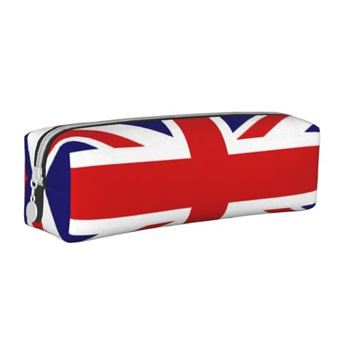 VANANI Tragbares Federmäppchen mit UK-Flagge, multifunktionales Federmäppchen, Federmäppchen für Teenager, Reißverschluss, Studenten, Bürobedarf, weiß, Einheitsgröße, Kosmetiktasche von VANANI