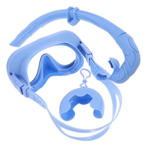 VANZACK 1 Satz Schnorchelset schwimmmaske tauchen zubehör Schnorchelausrüstung Faltbarer Schnorchel wasserdichte Maske Tauchmaske und Schnorchel Schwimmbrille Kieselgel Sky-Blue von VANZACK