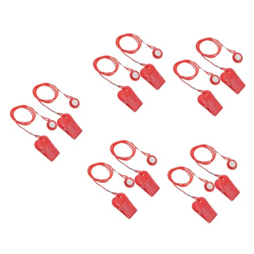 VANZACK 10 Stk Laufbandschalter Auftauchende Stopptaste Magnet-sicherheitsschloss Sicherheitsschlossschlüssel Sicherheit Auf Dem Laufband Sicherheitsschlüssel Für Das Laufband Abs Rot von VANZACK