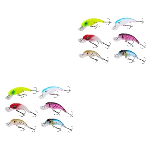 VANZACK 12 STK Simulations-angelköder Crankbait Angeln Angelköder Für Barsche Köder Zum Angeln Im Salzwasser Köder in Fischform Harter Angelköder Weiche Angelköder Bass Lockt von VANZACK