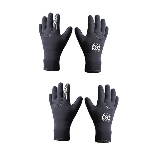 VANZACK 2 Paar Tauchhandschuhe 3mm Angelhandschuh Anti-Rutsch-Tauchhandschuhe Handschuhe für Neoprenanzüge winterhandschuhe rekawiczki zimowe Tauchhandschuhe Speerfischen Surfhandschuhe von VANZACK