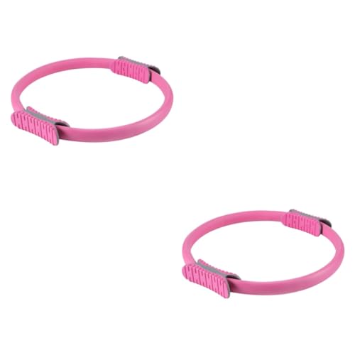 VANZACK 2 STK Pilates-Ring für Yoga Fitness geräte fitnessgeräte Workout Equipment Gym Equipment Pilates-Widerstandsringe Yoga-Fitness Rutschfester Yogaring Pilates-Yoga-Ring Rosa von VANZACK