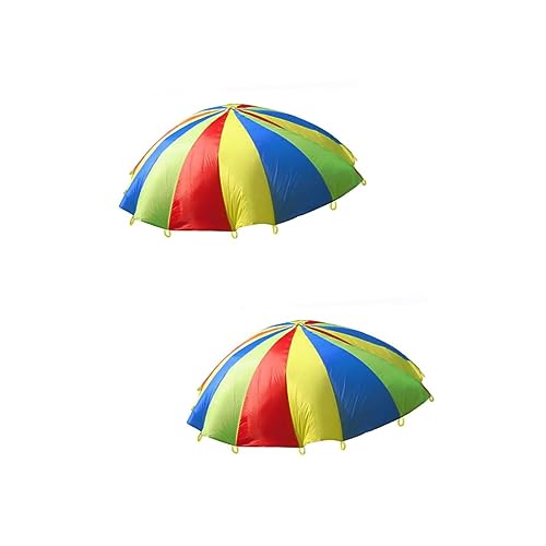 VANZACK 2 Stück 3 Kinder Fallschirm kleiner Fallschirm Zelt kooperativer Fallschirm Spielzeug für kinder kinderspielzeug Spielzeug für draußen Kinder-Fallschirm Outdoor-Fallschirmspielzeug von VANZACK