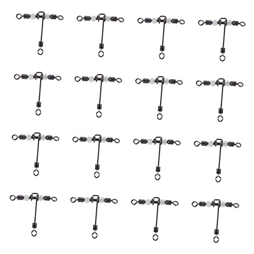 VANZACK 20st Gabelringverbinder Drehclips Zum Angeln Angel-Swivel-snap Schwenkbarer Stangenhalter Angeln Rollfass Wirbel 3-Wege-angelwirbel 3-Fach Schwenkbar Speichenschutz Rollen Kupfer von VANZACK