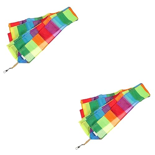 VANZACK 2St Drachenschwanz Kite-Zubehör Kite-Flugerfahrung Kite-Flugzubehör Prisma-Drachen Drachen Dekorationsset Drachendekoration Vogeldrachen mit langem Chemiefasertuch von VANZACK