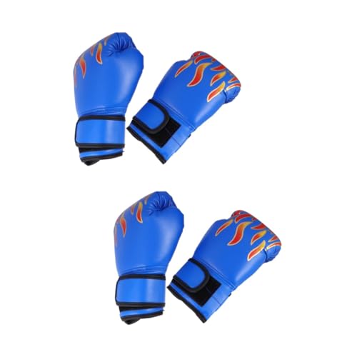 VANZACK 2St PU-Handschuhe für Kinder Box-Schutzhandschuhe Vollfinger-Boxhandschuhe kinder Boxhandschuhe boxhandschuh für kinder Boxhandschuhe mit Flammenmuster Boxhandschuhe für Spiel von VANZACK
