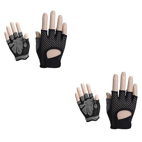 VANZACK 2st Handschuhe Für Trainingssport Fahrhandschuhe Reithandschuhe Griffe Hochziehen Yoga-Handschuhe Frauen Handschuhe Fahrradhandschuhe Halbfinger Cross-trainingshandschuhe von VANZACK