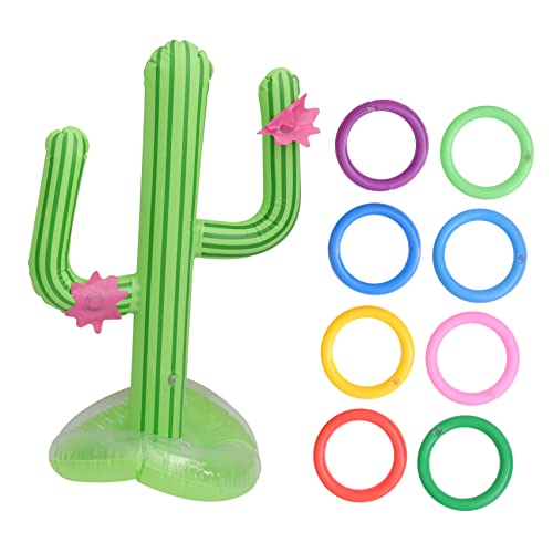VANZACK 3 Sets Kaktus Ring Schwimmendes Kaktus Spielzeug Sommer Strandspielzeug Sommer Spielzeug Aufblasbarer Kaktus Schwimmen Partyzubehör Strandspiel Spielzeug Kaktus Wurfring von VANZACK