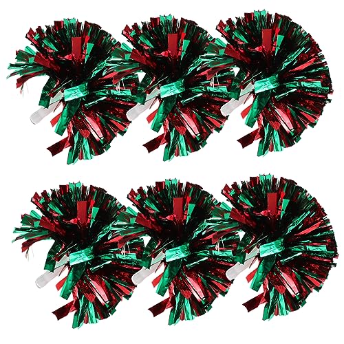 VANZACK 6St Poms Poms jubeln Handpompons für Cheerleading Tanzpompons für Aufführungen jubelnde Krachmacher Handtanz-Pompons tragbare Cheerleader-Requisiten Aufmunternde Pompons zum Tanzen von VANZACK