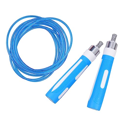 VANZACK Trainingsseil Springseil für Fitness Seilspringen trainieren Professionelles Springseil Yogablöcke und -gurte Mini-Stepper ropes fitness ausdauertraining blaue Sprungseillager Blue von VANZACK