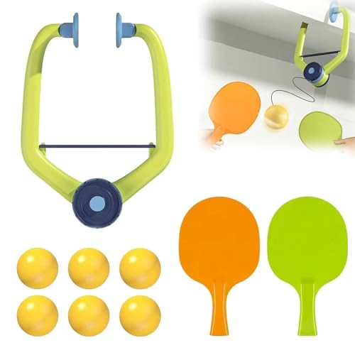 Varkage Tischtennis Türrahmen, Tür Pingpong Spiel, Tischtennis Trainer für Türrahmen, Hängendes Pingpong Set mit 2Schläger und 6 Bälle Varkage Tischtennis Türrahmen, Tür Pingpong Spiel, Tischtennis Trainer für Türrahmen, Hängendes Pingpong Set mit 2Schläger und 6 Bälle von VARKAGE