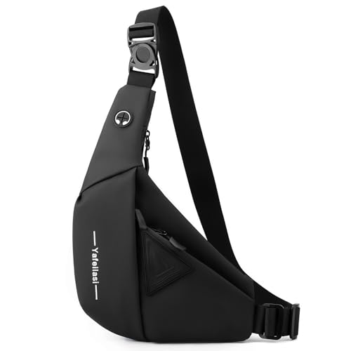 VARLIVOO Brusttasche für Herren Sling Bag Chest Bag Crossbody Bag Umhängetaschen Schultertasche Sporttasche Fitness Wandern Reisen Camping Schule Wasserdicht Polyester Sling Rucksack Schwarzes B VARLIVOO Brusttasche für Herren Sling Bag Chest Bag Crossbody Bag Umhängetaschen Schultertasche Sporttasche Fitness Wandern Reisen Camping Schule Wasserdicht Polyester Sling Rucksack Schwarzes B von VARLIVOO