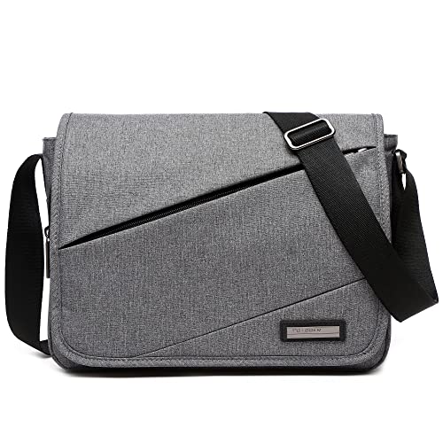 VARLIVOO Mode Herren Umhängetasche Schultertaschen 13" Zoll Laptoptaschen Messenger Bags Männer Kuriertasche Taschen Camping Schule Polyester Grau A von VARLIVOO