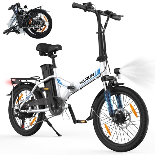 VARUN E Bike, 20" * 1.95"/20" * 4.0" E-Fatbike mit 250W Motor, 48V 13Ah/7.8Ah Akku, E-Bike Klappbar mit LCD-Display, 7-Gangs, E-Fahrrad mit 3 Fahrmodi, Pedelec EBike Damen Herren, Reichweite 100KM von VARUN