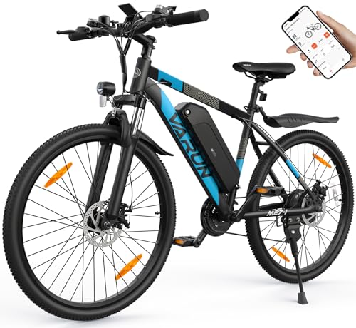 VARUN E Bike, 24"/26"/27.5" E-Bike Herren Damen mit Abnehmbarer 48V/36V 13Ah/7.8Ah Akku, 250W Motor, E-Mountainbike mit 21/1 Gang Getriebe, Elektrofahrrad Ausdauer 55-100KM von VARUN