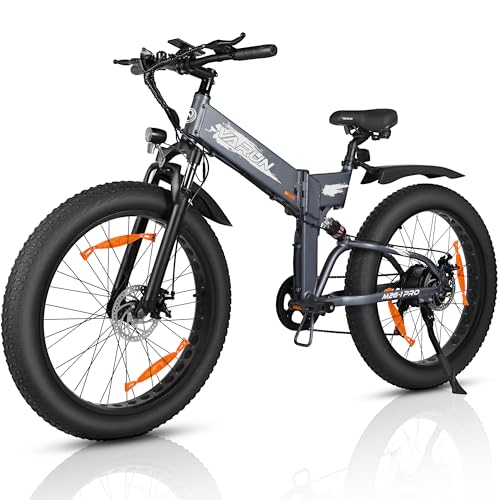 VARUN E Bike, 26" *4.0" E-Fatbike Mountainbike für Erwachsener mit 250W 𝟖𝟎𝐍𝐌 Motor, 48V 16Ah/10.4Ah Akku, E Bike Herren Damen mit 7-Gang LCD-Display, Fat Tire Ebike Bis zu 100-120KM von VARUN