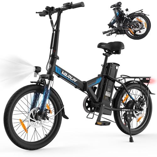VARUN E Bike Klapprad, 20 Zoll City E-Bike Elektrofahrrad Herren Damen mit 48V- Lithium Akku, Faltbares City E-Fahrrad mit LCD, StVZO-Zertifikat, Laufleistung bis zu 70KM von VARUN