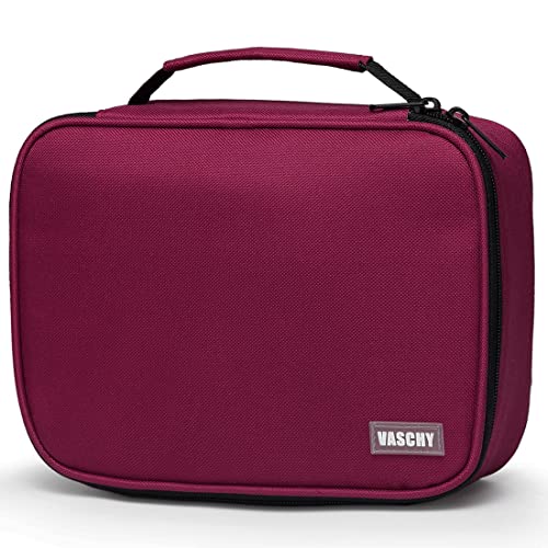 VASCHY Große Federmäppchen, Multi Fächer Mäppchen Organizer 72 Stück Etui Schule Federmappe Federtasche Maeppchen für Jungen Mädchen Burgund von VASCHY