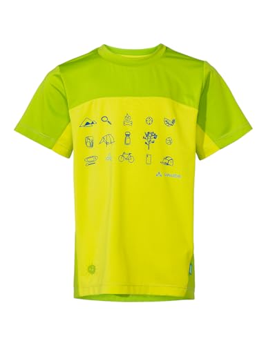 VAUDE Unisex Kinder Kids Solaro Ii T-Shirt, Bright Green, 110-116 EU von VAUDE