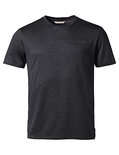 VAUDE Essential T-Shirt für Herren in Schwarz, Größe S – Schnelltrocknendes & pflegeleichtes Sport Shirt, Atmungsaktives Outdoor T-Shirt mit Rundhals, Ideal für Fahrradreisen, Wandern & Trekking von VAUDE