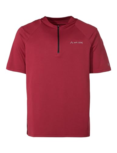 VAUDE Herren Mens Tremalzo Q-Zip T-Shirt, Carmine, 4XL EU VAUDE Herren Mens Tremalzo Q-Zip T-Shirt, Carmine, 4XL EU von VAUDE