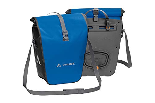 VAUDE Fahrradtaschen für Gepäckträger Aqua Back 2x24L in blau 2 x Hinterradtaschen wasserdicht, Fahrrad Gepäckträgertasche hinten, einfache Befestigung – Made in Germany von VAUDE