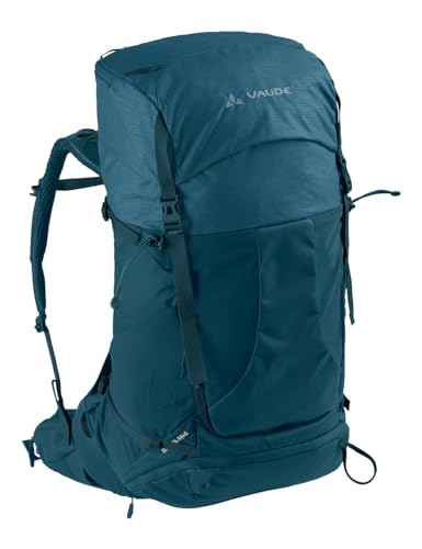 VAUDE Wanderrucksack Brenta 44+6l, wasserabweisender Rucksack Damen & Herren, komfortabler Trekkingrucksack mit integrierter Regenhülle, praktische Fächeraufteilung von VAUDE