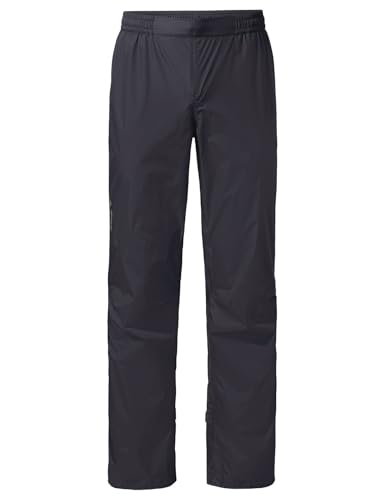 VAUDE Regenhose Damen Drop Pants II, wasserdichte Outdoorhose für Fahrrad, leichte Überhose, atmungsaktive Fahrradhose schwarz, schnell überziehbar von VAUDE