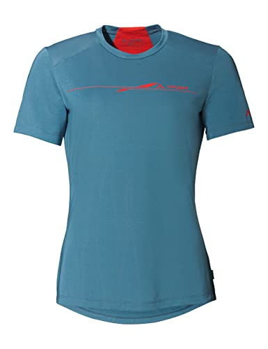 VAUDE Damen Women's Qimsa Logo T-Shirt, Blue Gray, 38 EU von VAUDE