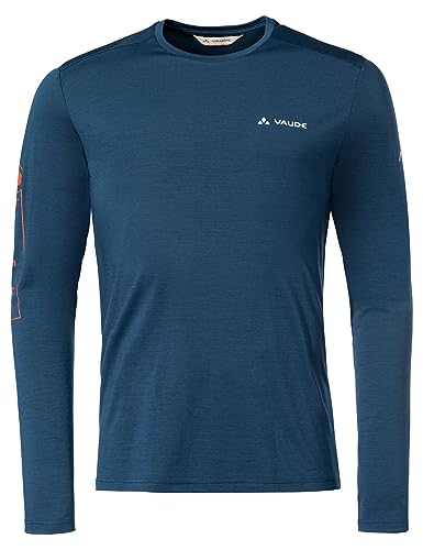 VAUDE Herren Mens Monviso Wool Ls T-Shirt, Dark Sea, M EU von VAUDE