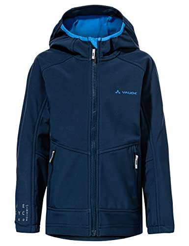 VAUDE Softshell Jacke Kids Rondane IV, hochwertige Outdoorjacke, wind- und wasserabweisende Regenjacke mit Kapuze, Klimaschonende Regenjacke Kinder von VAUDE