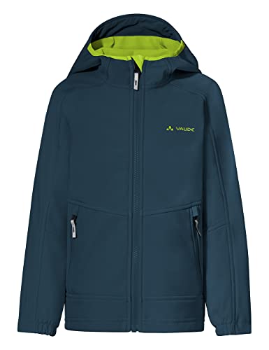 VAUDE Softshell Jacke Kids Rondane IV, hochwertige Outdoorjacke, wind- und wasserabweisende Regenjacke mit Kapuze, Klimaschonende Regenjacke Kinder von VAUDE