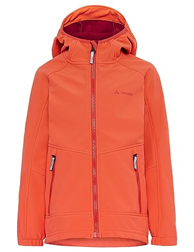 VAUDE Softshell Jacke Kids Rondane IV, hochwertige Outdoorjacke, wind- und wasserabweisende Regenjacke mit Kapuze, Klimaschonende Regenjacke Kinder von VAUDE