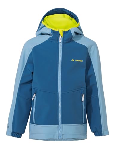 VAUDE Softshell Jacke Kids Rondane IV, hochwertige Outdoorjacke, wind- und wasserabweisende Regenjacke mit Kapuze, Klimaschonende Regenjacke Kinder von VAUDE