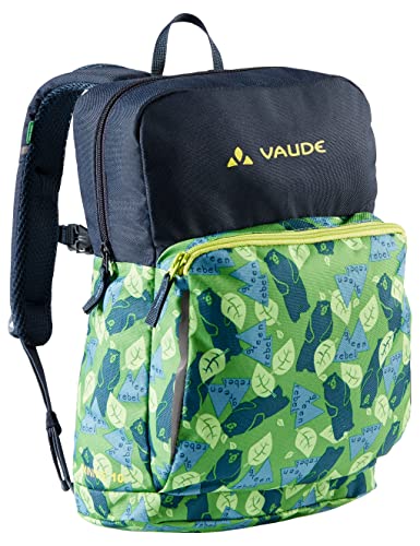 VAUDE Kinderrucksack Minnie für Jungen & Mädchen, komfortabler Wanderrucksack Kinder 10 L in Grün/Blau, Wetterfester Schulrucksack mit viel Stauraum & reflektierende Elemente, Parrot Green/Eclipse von VAUDE